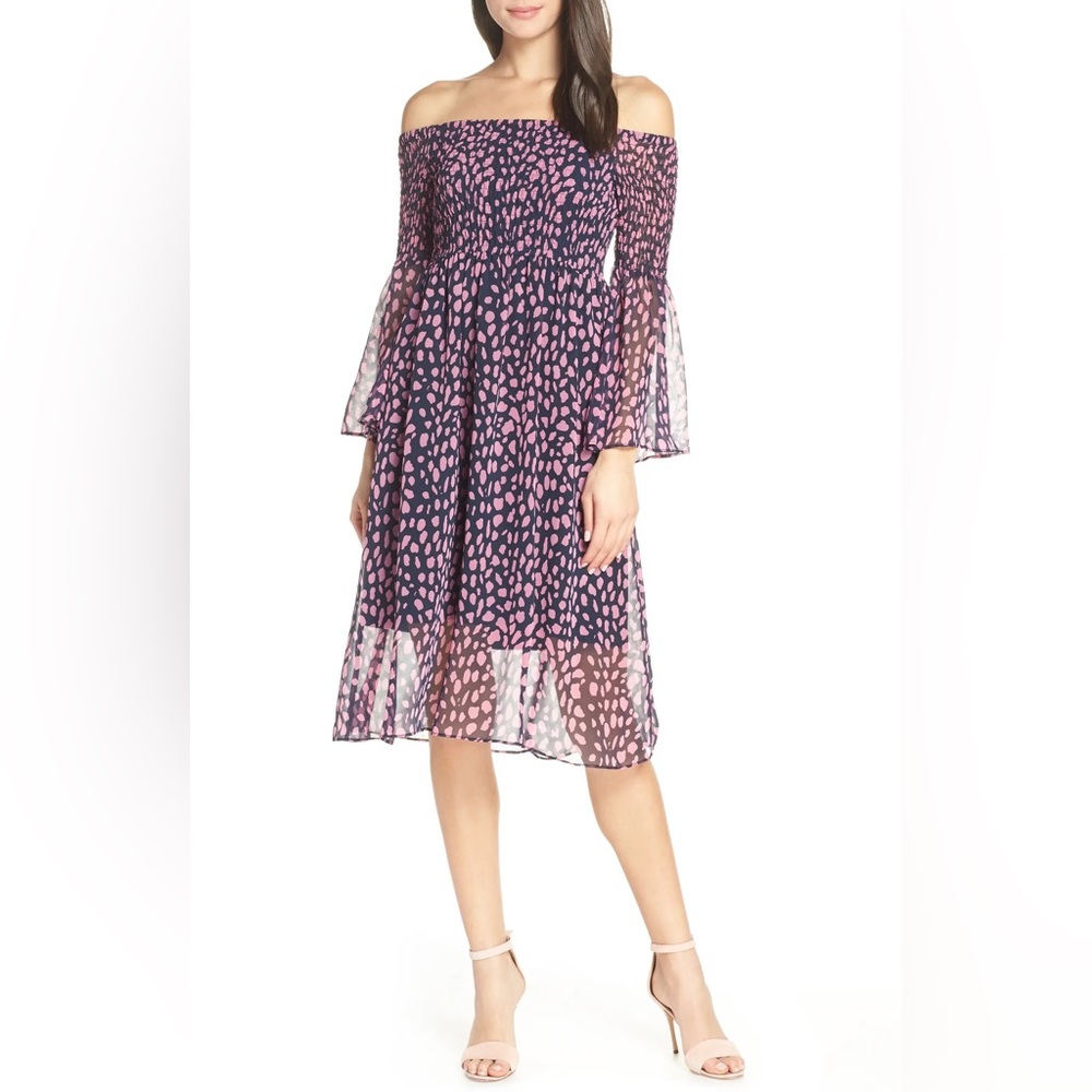 Sam Edelman Smocked Off the Shoulder Dress, NWOT